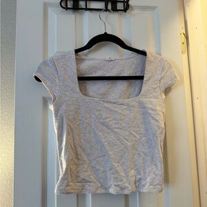 Garage Light Gray Crop Top